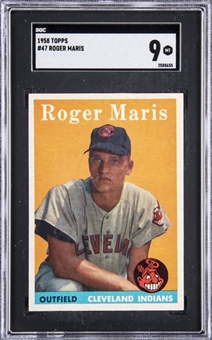 1958 Topps #47 Roger Maris Rookie Card - SGC MINT 9